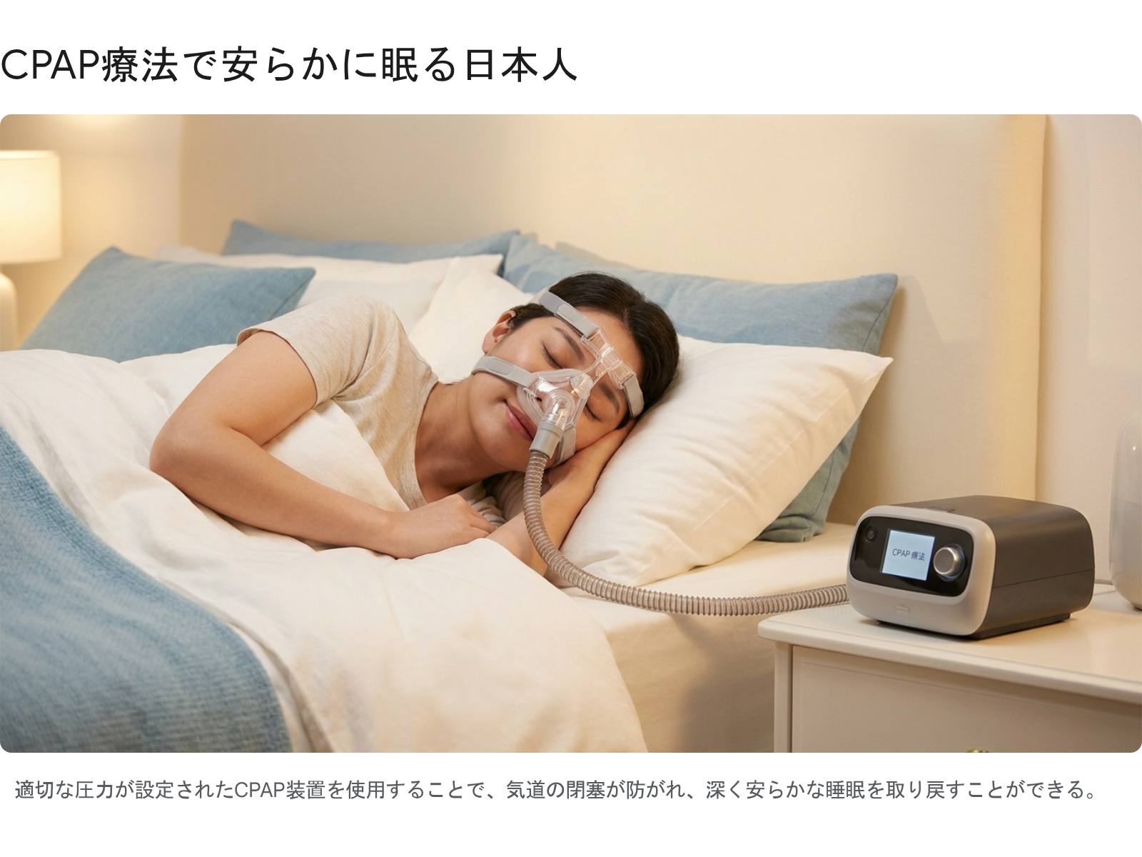 図4 CPAP療法で安らかに眠る様子