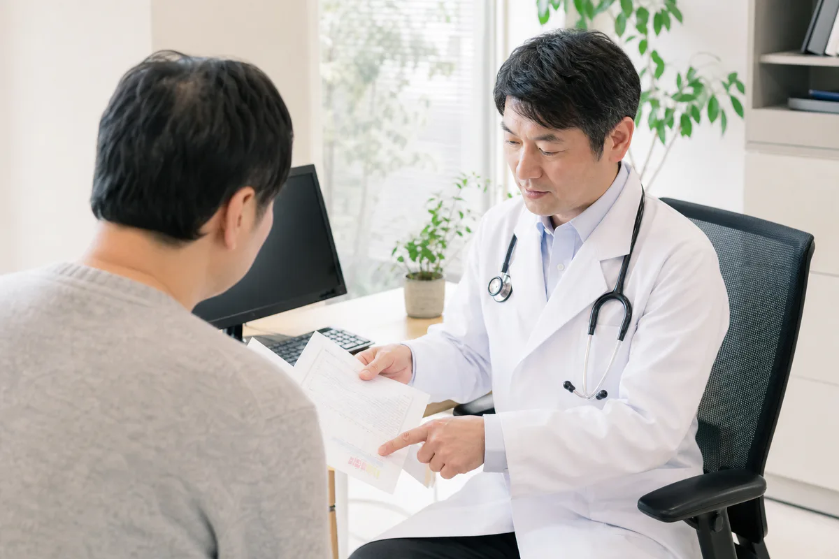 たつの市の健診結果について医師へ相談する患者